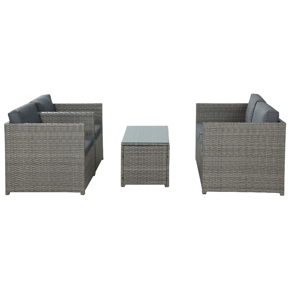 Brighton Deluxe Furniture 4 Seater Sofa Set with Centre Table