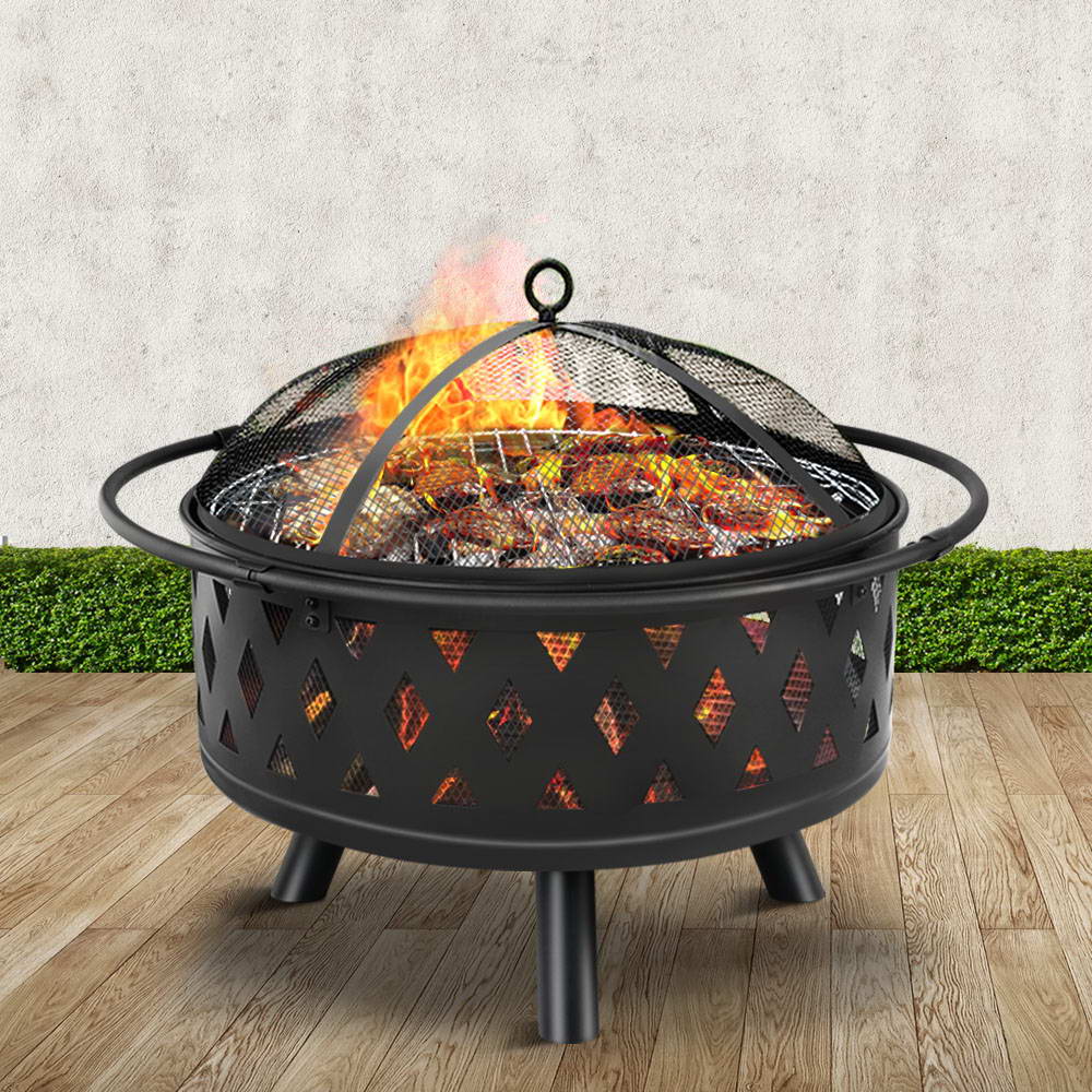 Fitzroy Portable 32" BBQ Charcoal Grill Fire Pit