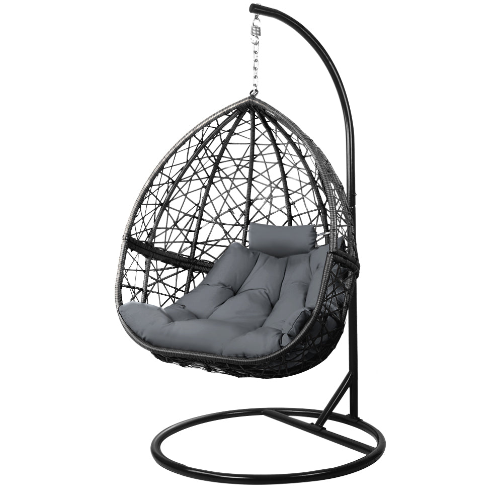 Portsea Premium Hanging Swing Chair - Black