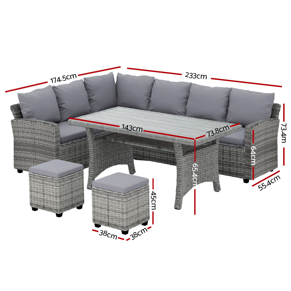 Brighton Premium 8 Seater Outdoor Dining Set