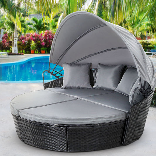 Portsea Luxury Outdoor Day Bed - Black