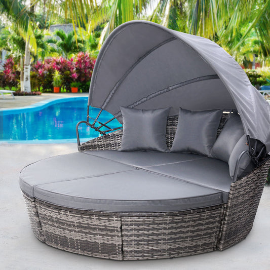 Portsea Luxury Outdoor Day Bed - Grey