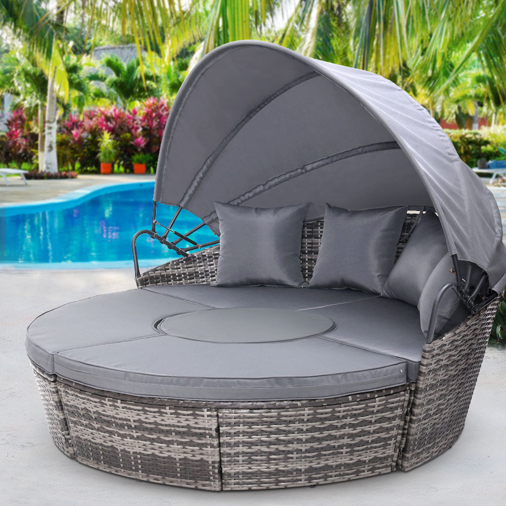 Portsea Premium Outdoor Day Bed - Grey